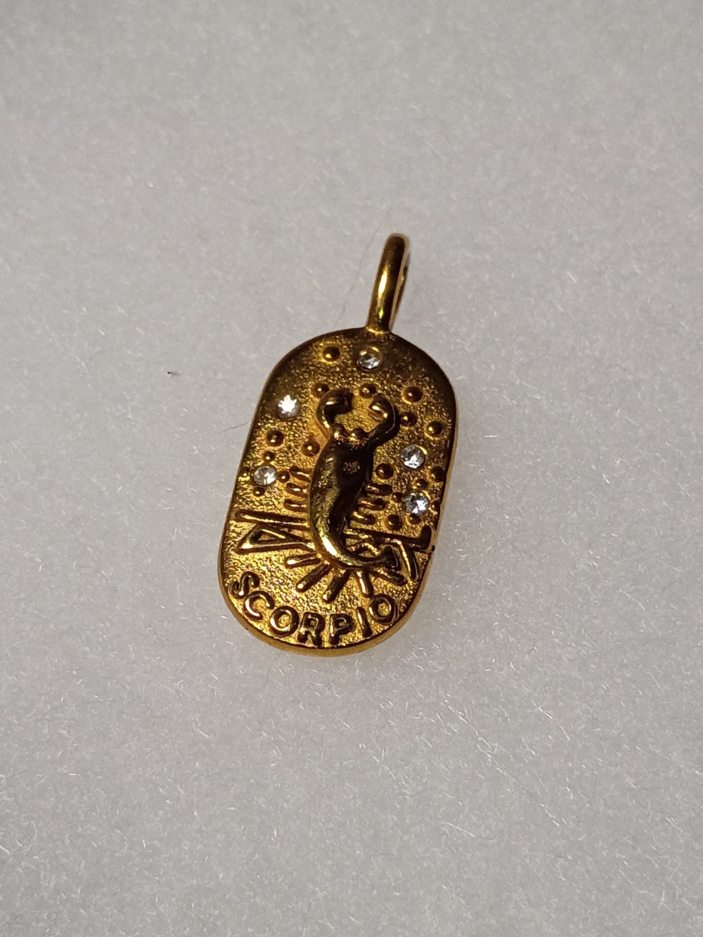 Gold Scorpio Zodiac Pendant Necklace Charm